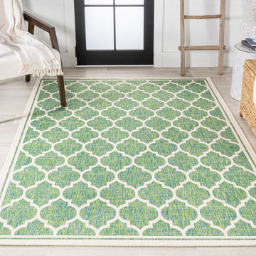 Trebol Moroccan Trellis Textured Weave Indoor/outdoor Area Rug